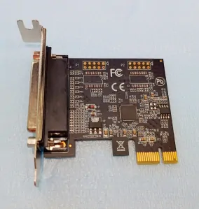 AXAGON PCEA-P1N, parallel port PCIe card, ASIX AX99100 SKLADEM