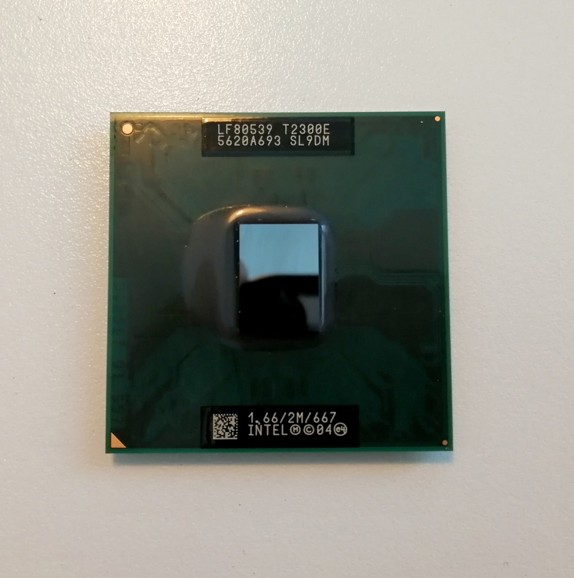 Intel® Core™ Duo Processor T2300E, 2MB, 1.66 GHz, 667 MHz, SL9DM, LF80539
