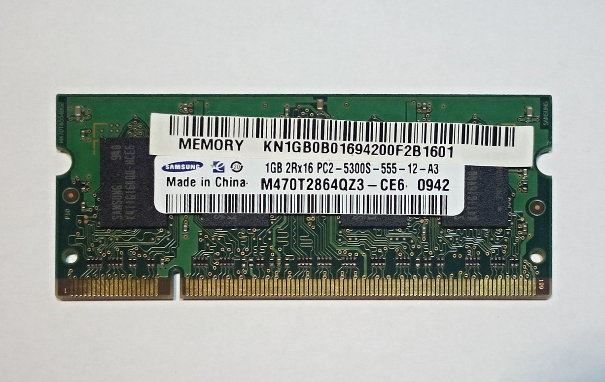 Samsung 1GB DDR2 667MHz CL5, M470T2864QZ3-CE6